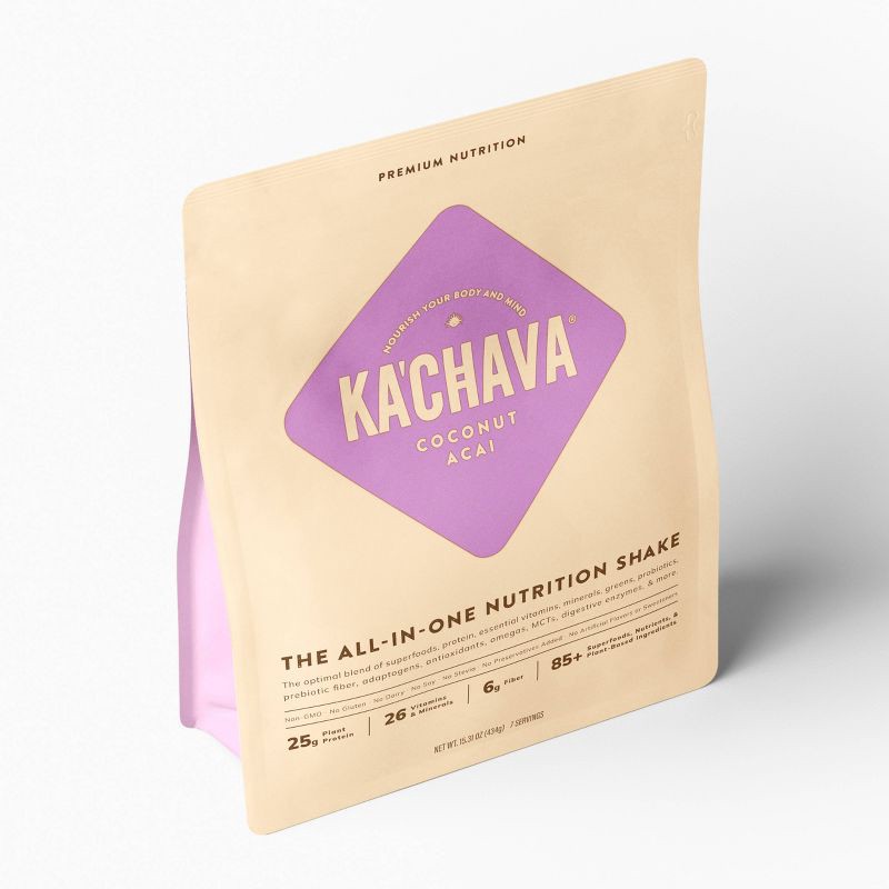 slide 3 of 6, Ka'Chava All-In-One Plant Based Nutrition Shake Powder - Coconut Acai - 15.31oz, 15.31 oz