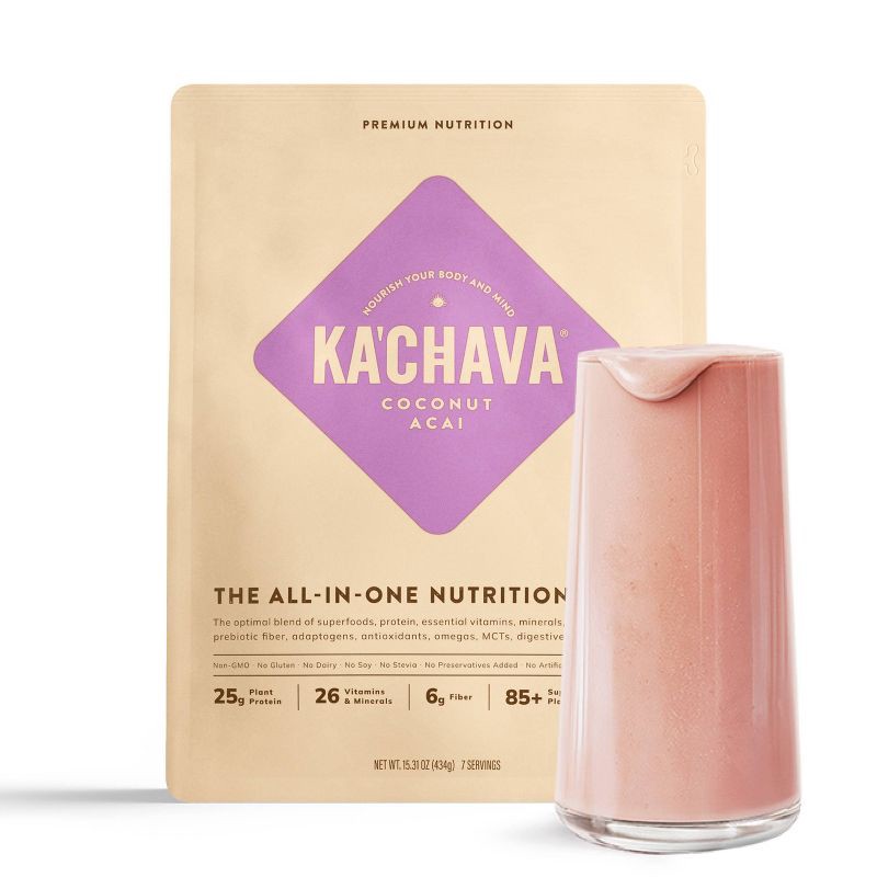 slide 1 of 6, Ka'Chava All-In-One Plant Based Nutrition Shake Powder - Coconut Acai - 15.31oz, 15.31 oz
