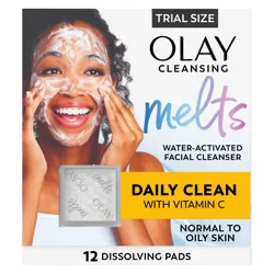 Olay Facial Cleansing Melts Vitamin C - 12ct: Paraben-Free, Sulfate-Free, Normal/Oily/Combination/Mature/Dry Skin