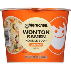 Maruchan Wonton Ramen Noodle Soup Chicken Bowl - 4oz