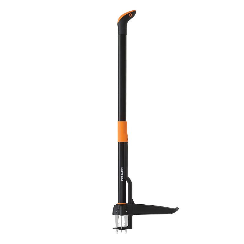 slide 1 of 9, Fiskars 4 Claw Stand Up Stainless Steel Hand Weeder, 1 ct