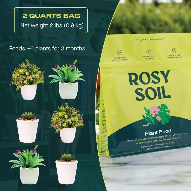 slide 6 of 7, Rosy Soil Plant Food Fertilizer 2lbs Potting Soil, 2 lb