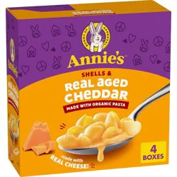 Annie's Shells & Real Aged Cheddar Mac and Cheese - 4pk / 24oz