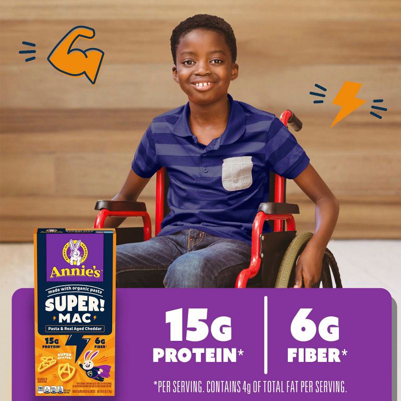 slide 4 of 7, Annie's Super Mac Shapes & Real Aged Cheddar Mac and Cheese - 6oz, 6 oz