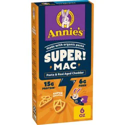 Annie's Super Mac Shapes & Real Aged Cheddar Mac and Cheese - 6oz