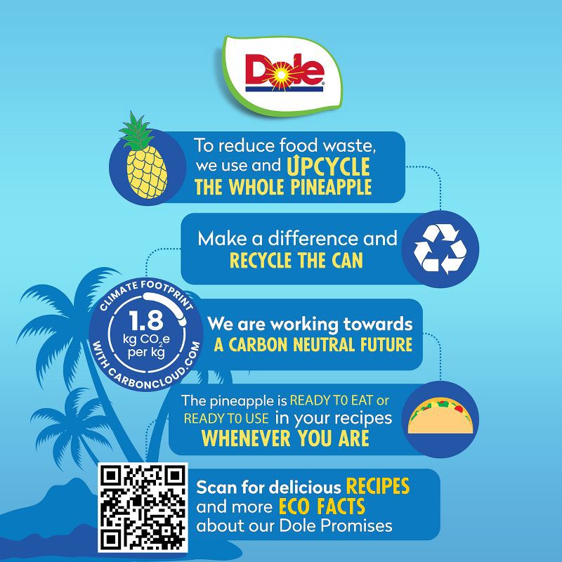 slide 3 of 6, Dole Pineapple Chunks in Juice - 20oz, 20 oz