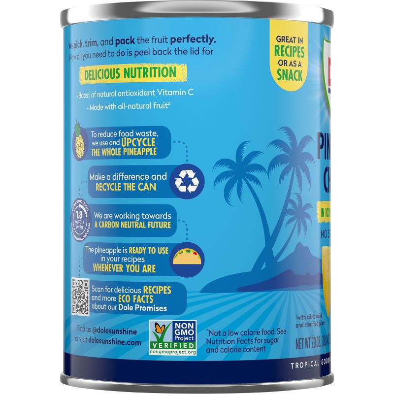 slide 4 of 6, Dole Pineapple Chunks in Juice - 20oz, 20 oz