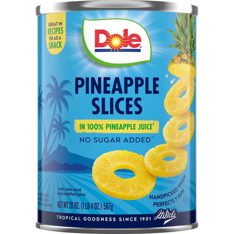 slide 2 of 7, Dole Pineapple Slices in Juice - 20oz, 20 oz