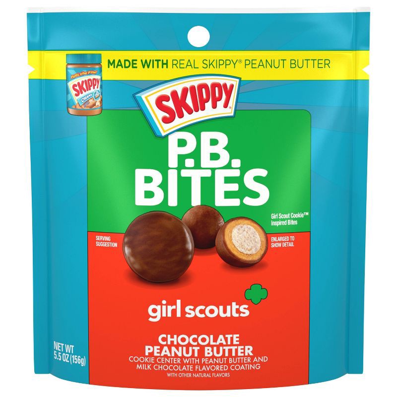 slide 1 of 9, Skippy Bites Girl Scouts Chocolate Peanut Butter - 5.5oz, 5.5 oz
