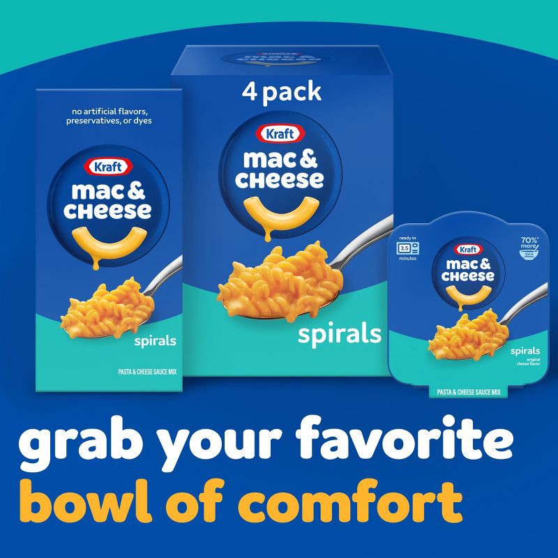 slide 6 of 9, Kraft Spirals Original Mac and Cheese Dinner - 22oz/4ct, 4 ct; 22 oz