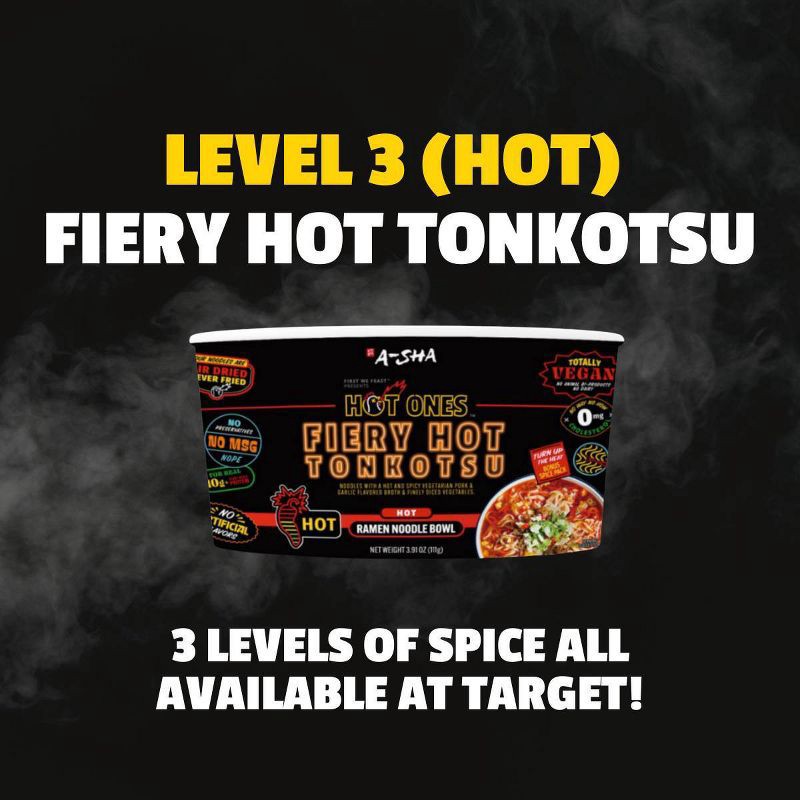 slide 4 of 7, A-Sha Foods USA Hot Ones x A-Sha Ramen Hot Noodle Bowl - 3.7oz, 3.7 oz