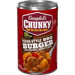 Campbell's Chunky Texas-Style BBQ Burger with Natural Smoke Flavor Soup - 18.8oz