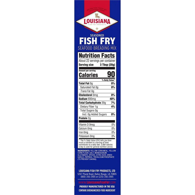 slide 3 of 4, Louisiana Fish Fry Products Louisiana Seasoned Fish Fry Breading Mix - 22oz, 22 oz