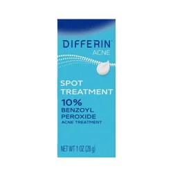 Differin 10% Benzoyl Peroxide Acne Spot Treatment: Hypoallergenic, Facial Treatment, Gel, Acne-Prone Skin