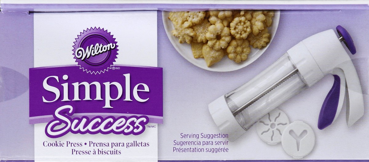 slide 4 of 4, Wilton Simple Success Cookie Press - White, 1 ct