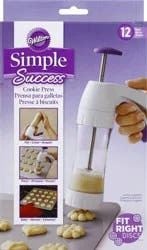 Wilton Simple Success Cookie Press - White