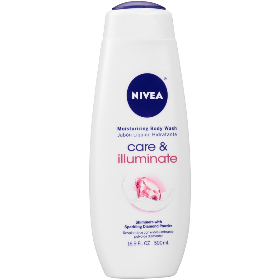 slide 2 of 7, Nivea Care and Illuminate Body Wash, 16.9 fl oz