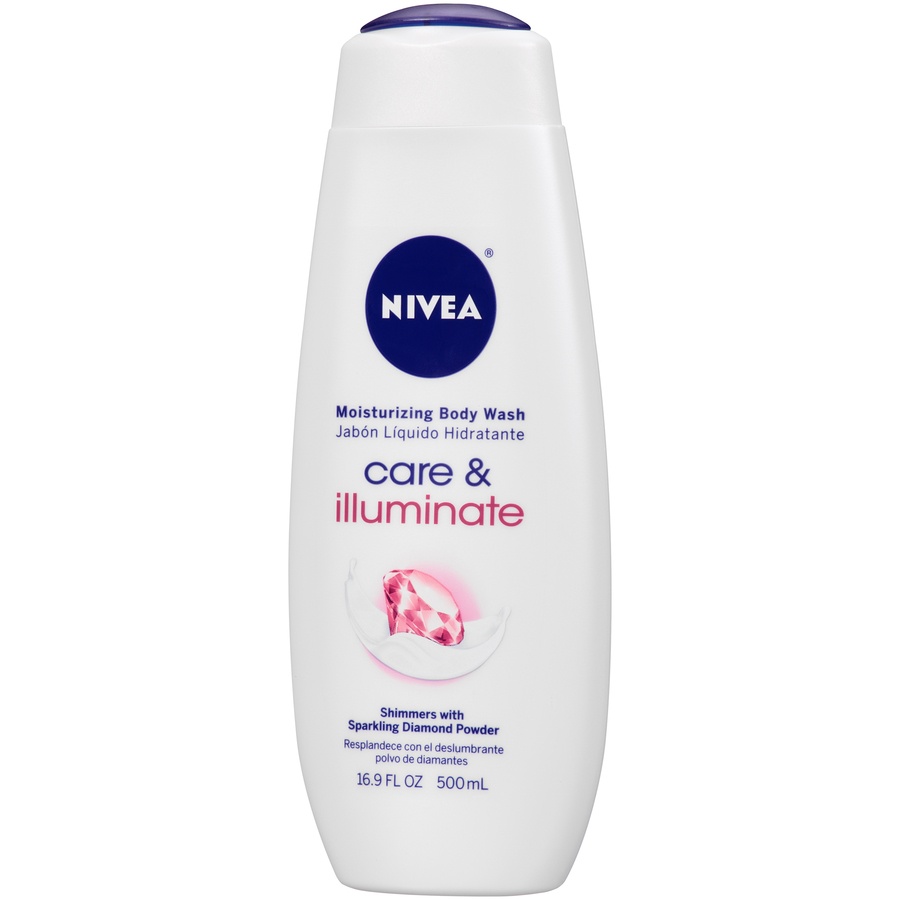 slide 3 of 7, Nivea Care and Illuminate Body Wash, 16.9 fl oz