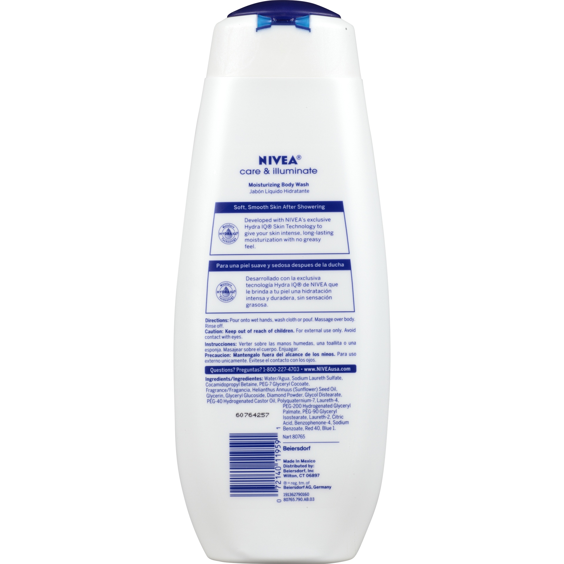 slide 6 of 7, Nivea Care and Illuminate Body Wash, 16.9 fl oz