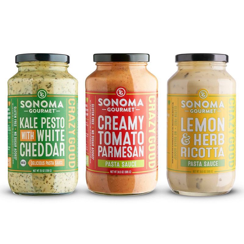 slide 3 of 7, Sonoma Gourmet Kale Pesto with White Cheddar Gluten Free Pasta Sauce - 25oz, 25 oz