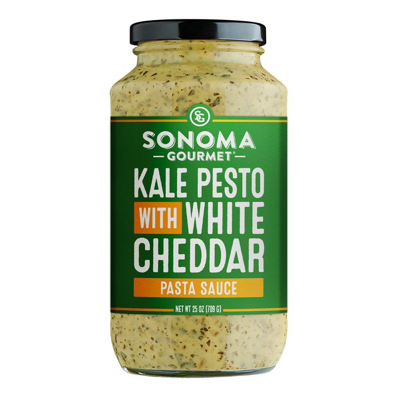slide 1 of 7, Sonoma Gourmet Kale Pesto with White Cheddar Gluten Free Pasta Sauce - 25oz, 25 oz