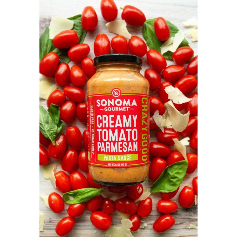 slide 4 of 8, Sonoma Gourmet Creamy Tomato Parmesan Pasta Sauce - 24.5oz, 24.5 oz
