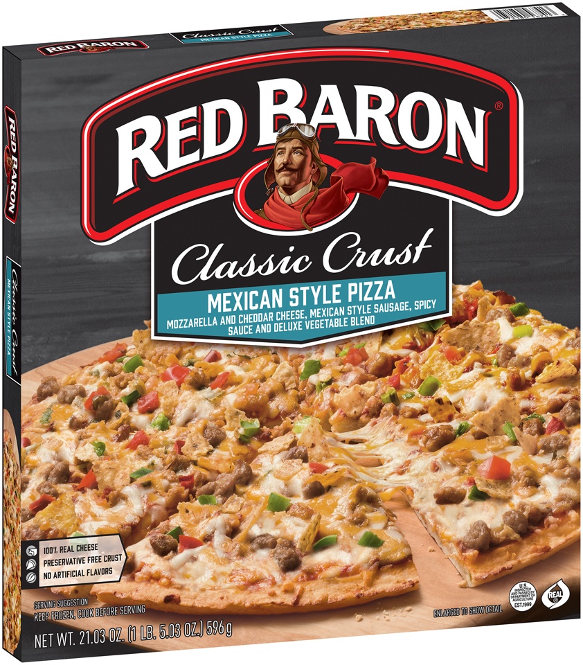 slide 2 of 9, Red Baron Pizza 21.03 oz, 21.03 oz
