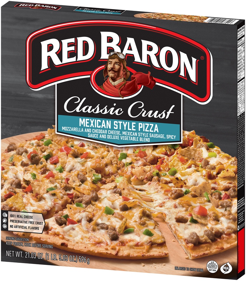 slide 3 of 9, Red Baron Pizza 21.03 oz, 21.03 oz