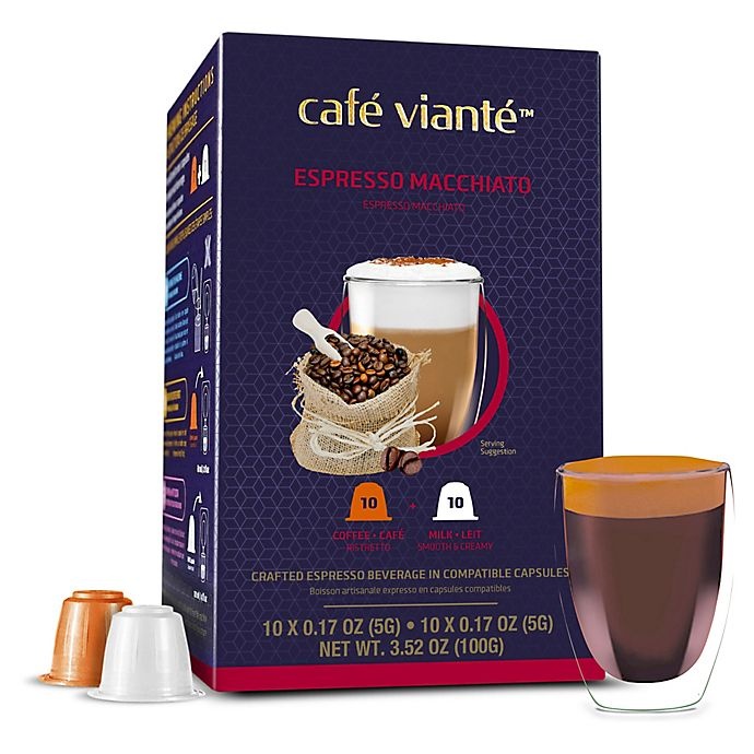 slide 1 of 6, Café Vianté Espresso Machiatto Capsules, 20 ct