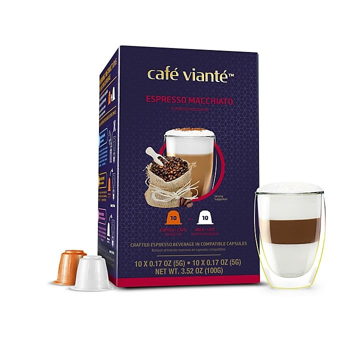 slide 5 of 6, Café Vianté Espresso Machiatto Capsules, 20 ct