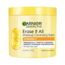 Garnier Makeup Cleansing Balm Vitamin C - 4.2oz: Paraben-Free, Silicone-Free, Sulfate-Free, With Micellar Water