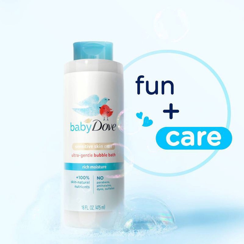 slide 4 of 8, Baby Dove Rich Moisture Bubble Bath - 16 fl oz, 16 fl oz