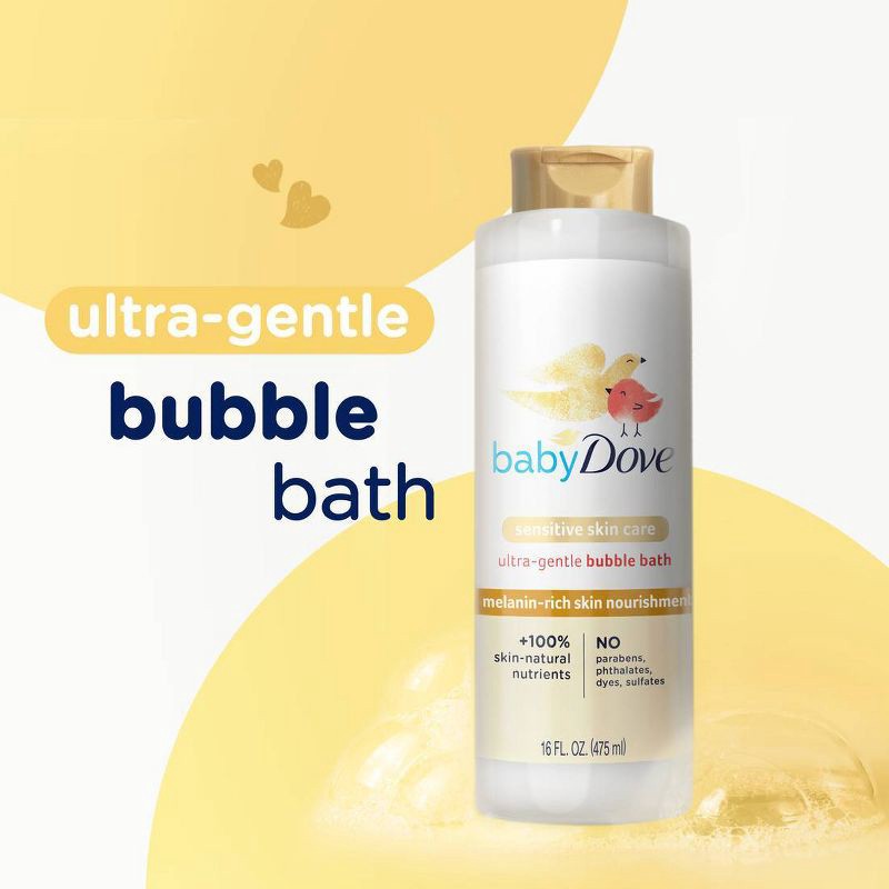 slide 3 of 7, Baby Dove Melanin Rich Skin Nourishment Bubble Bath - 16 fl oz, 16 fl oz