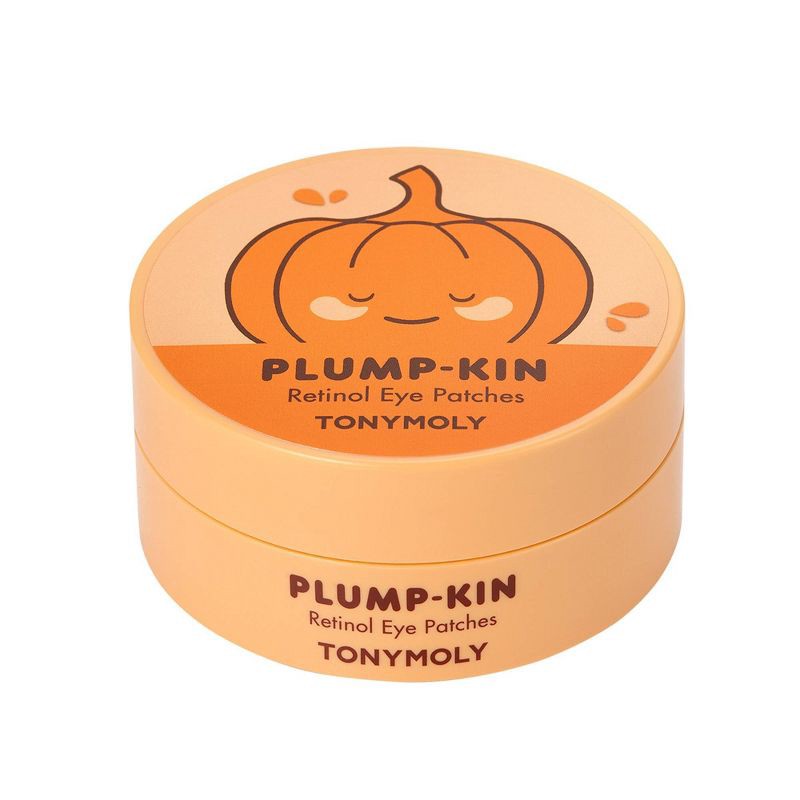slide 1 of 8, TONYMOLY Plump-kin Retinol Eye Patches: Paraben & Sulfate-Free, Smoothing & Plumping Mask for Normal & Mature Skin, 1 ct