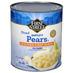First Street Diced Pears In Extra Light Syrup