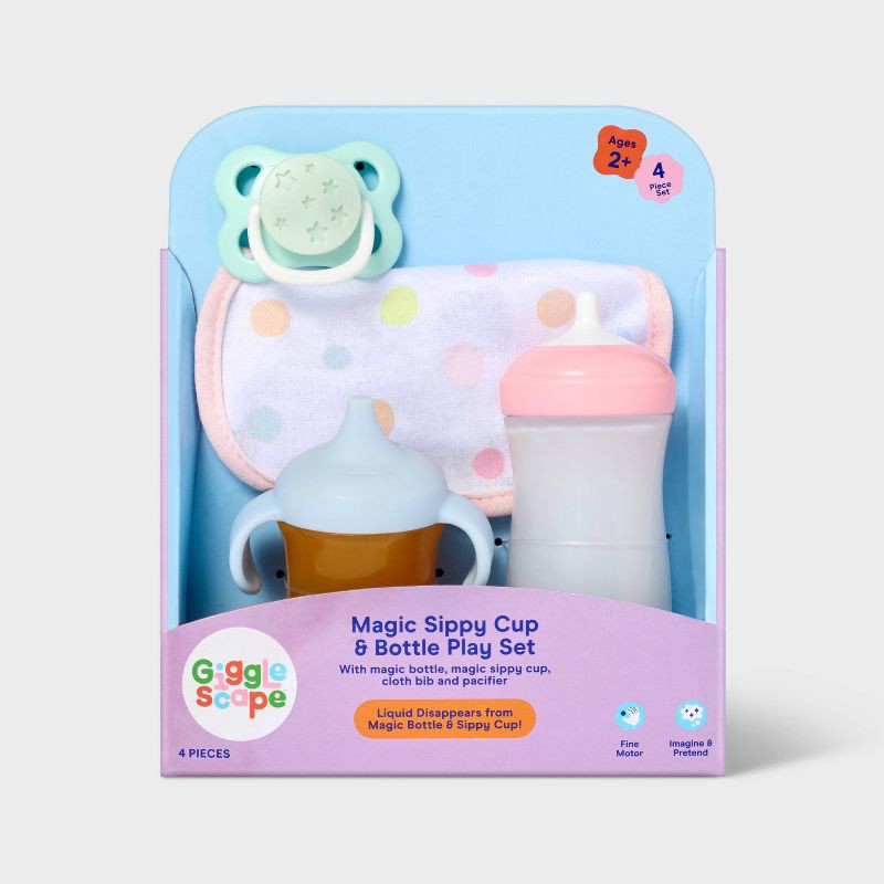 slide 3 of 4, Baby Doll Magic Sippy Cup & Bottle Play Set - Gigglescape™, 1 ct