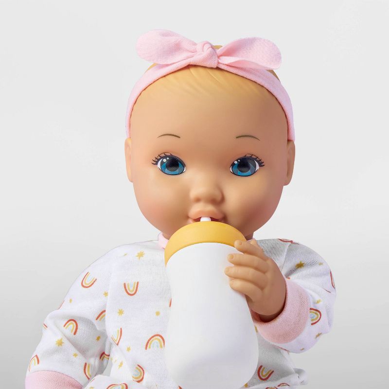 slide 3 of 5, 14" Nurturing Baby Doll - Blonde Hair + Blue Eyes - Gigglescape™, 1 ct