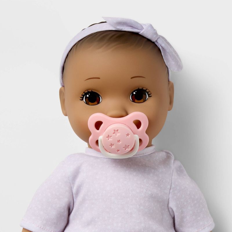 slide 3 of 5, 14" Girl Baby Doll - Brown Hair + Brown Eyes - Gigglescape™, 1 ct