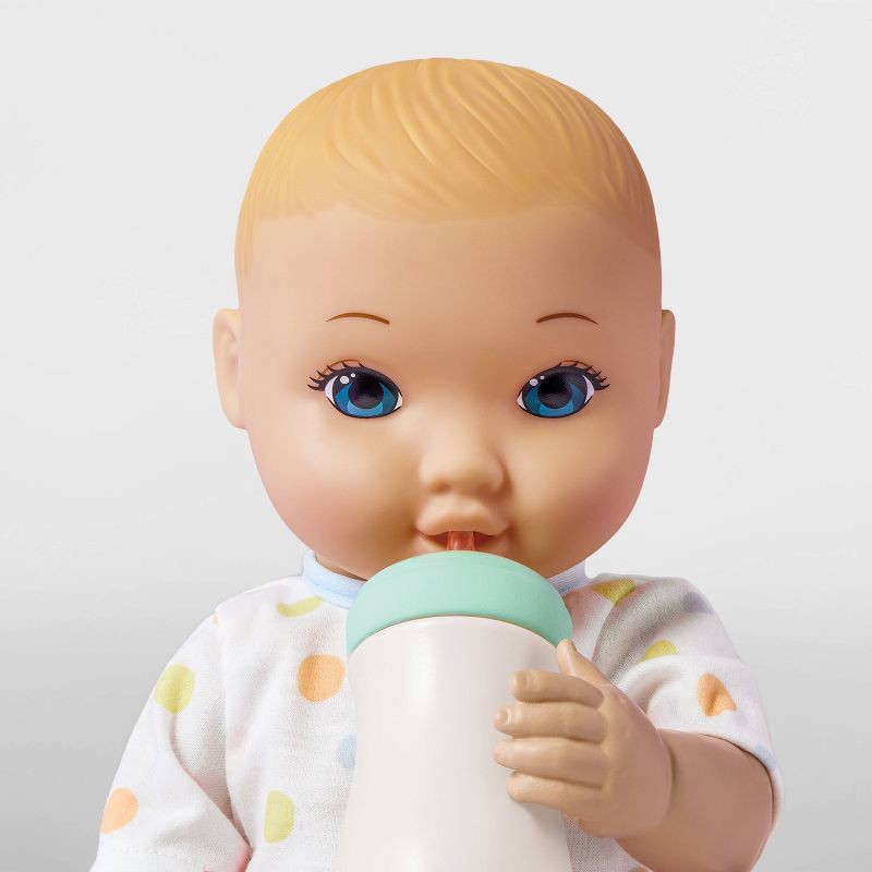 slide 3 of 5, 14" Drink and Wet Baby Doll - Blonde Hair + Blue Eyes - Gigglescape™: Includes Accessories & Potty Chair, 1 ct