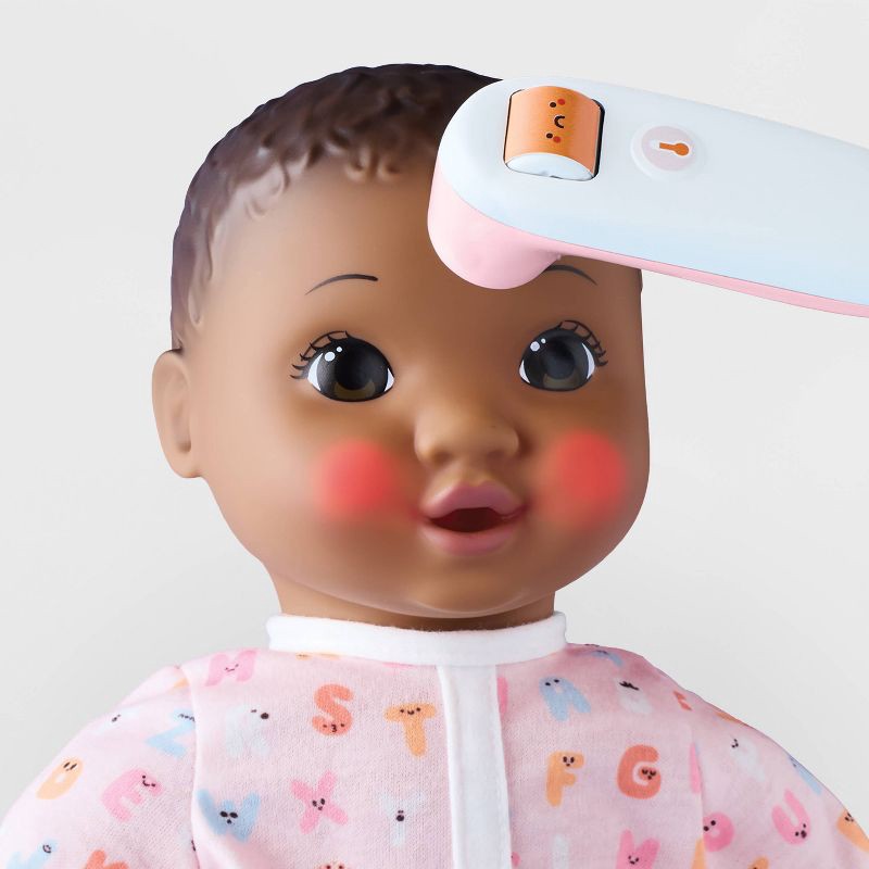 slide 3 of 6, 14" Take Care Baby Doll - Dark Brown Hair + Brown Eyes - Gigglescape™, 1 ct