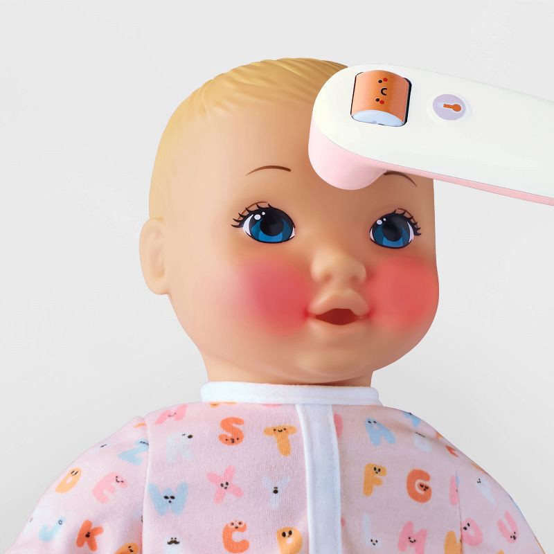 slide 3 of 6, 14" Take Care Baby Doll - Blonde Hair + Blue Eyes - Gigglescape™: Includes Accessories and Outfit, 1 ct