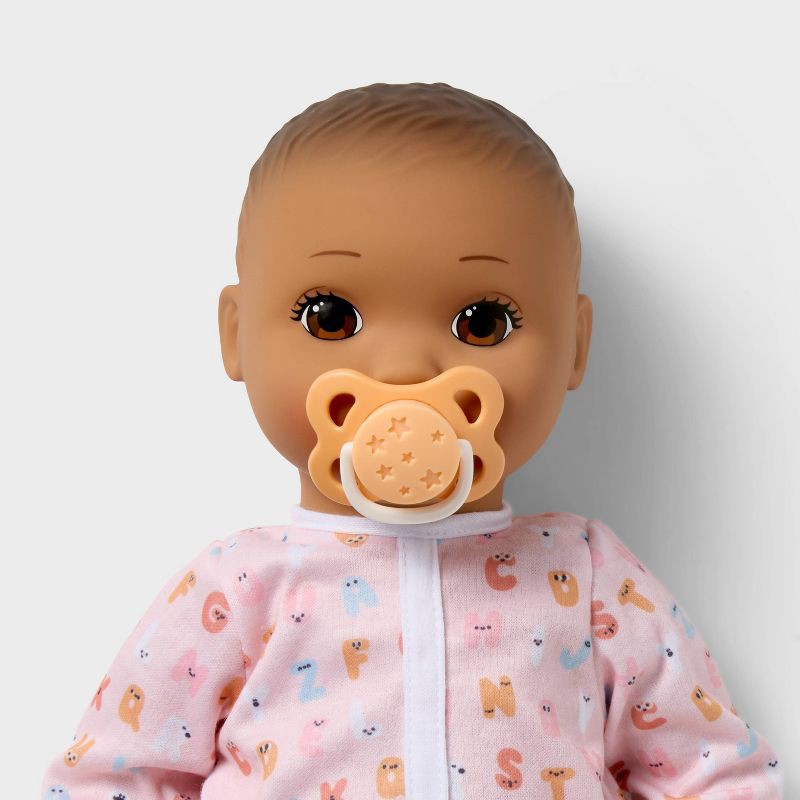 slide 4 of 6, 14" Take Care Baby Doll - Brown Hair + Brown Eyes - Gigglescape™: Includes Pretend Doctor Accessories Set, 1 ct