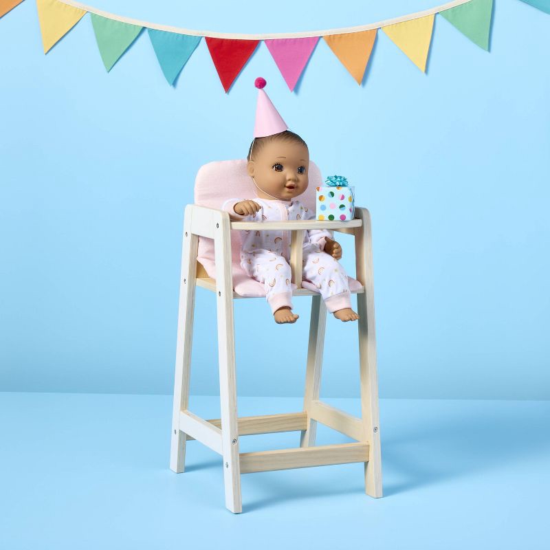 slide 2 of 4, Baby Doll Wooden High Chair - Gigglescape™, 1 ct