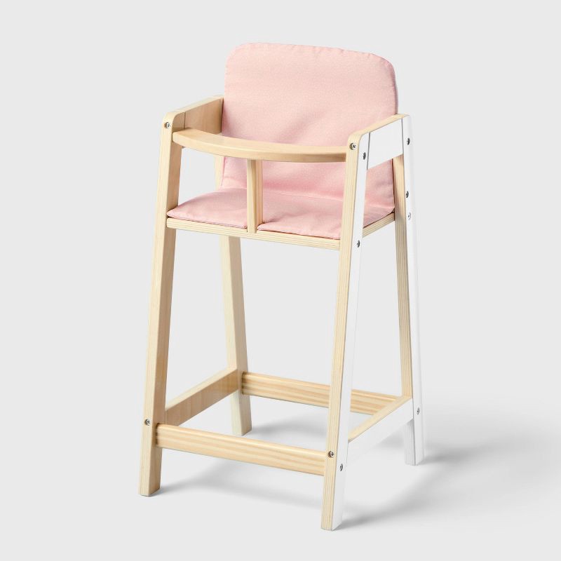 slide 1 of 4, Baby Doll Wooden High Chair - Gigglescape™, 1 ct