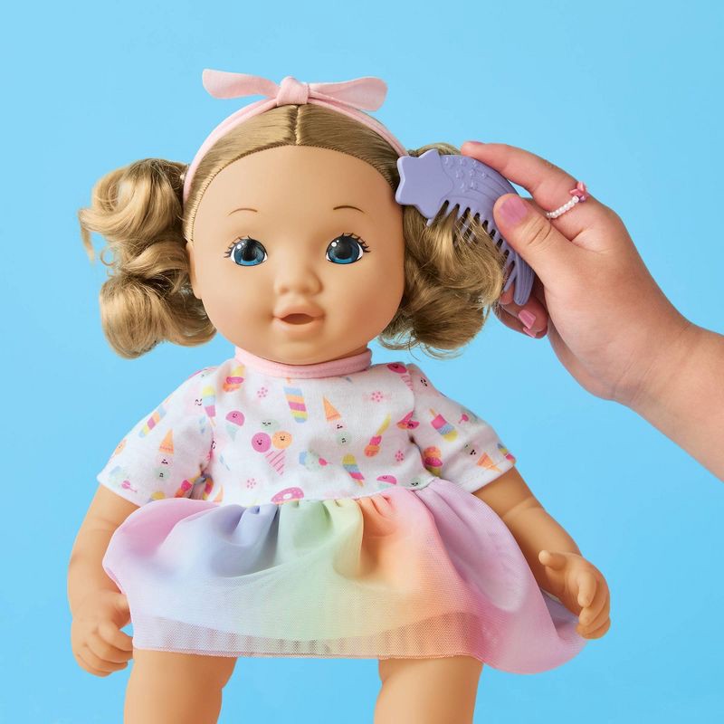 slide 2 of 5, 14" Toddler Baby Doll - Blonde Hair + Blue Eyes - Gigglescape™, 1 ct
