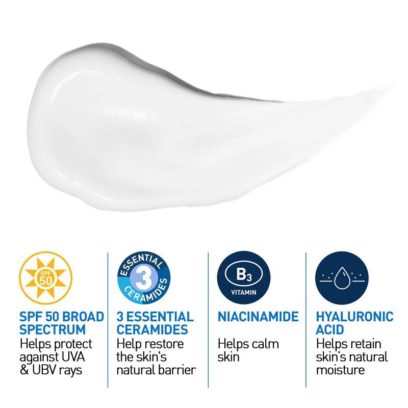 slide 2 of 11, CeraVe Facial Moisturizing Lotion AM SPF50 - 3 fl oz, 50 ct; 3 fl oz