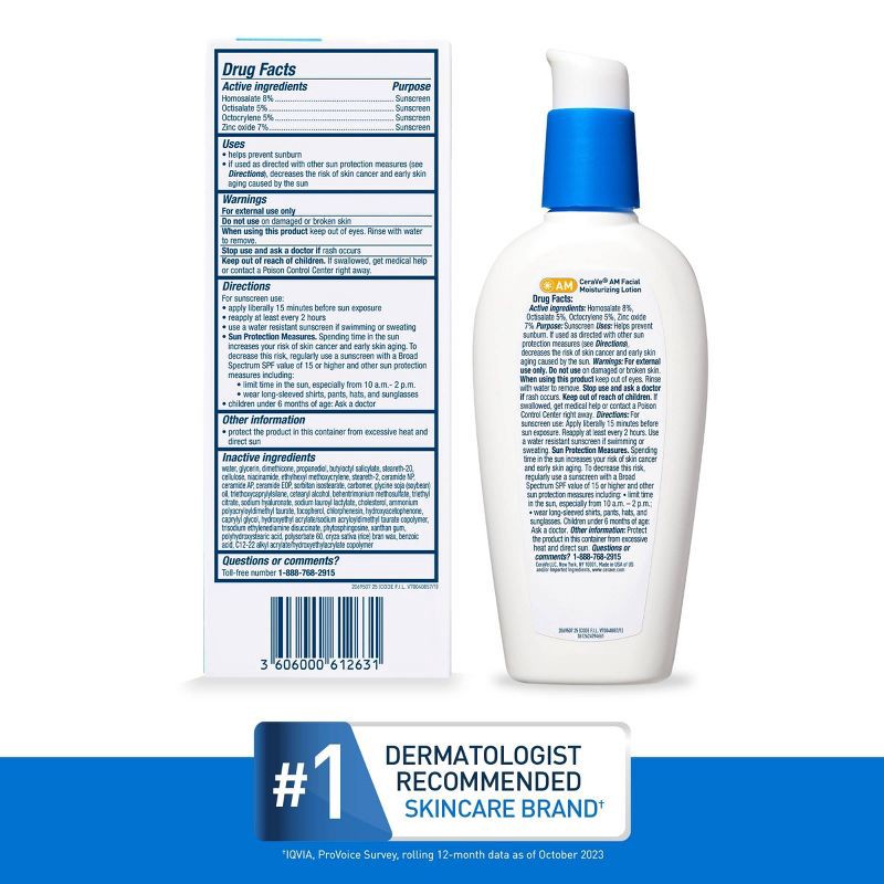 slide 7 of 11, CeraVe Facial Moisturizing Lotion AM SPF50 - 3 fl oz, 50 ct; 3 fl oz