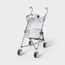 Gray Dot Dog Fold-Up Stroller for 14" - 16" Dolls - Gigglescape™: Recycled Materials, Powder-Coated Steel