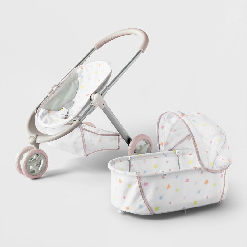 slide 3 of 5, 3 in 1 Convertible Stroller for 14" - 16" Dolls - Gigglescape™: Toy Stroller Baby Doll Accessories, 1 ct