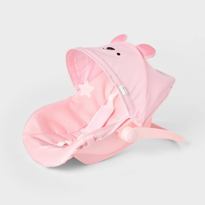 slide 1 of 3, Pink Dot Bear Doll Car Carrier for 14" - 16" Dolls - Gigglescape™, 1 ct